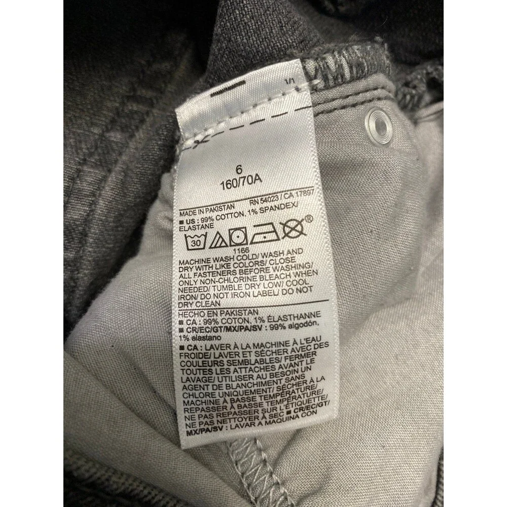 Old Navy High-Rise Barrel Leg Women's Gray/Graphite Size 6 - Picture 8 of 8